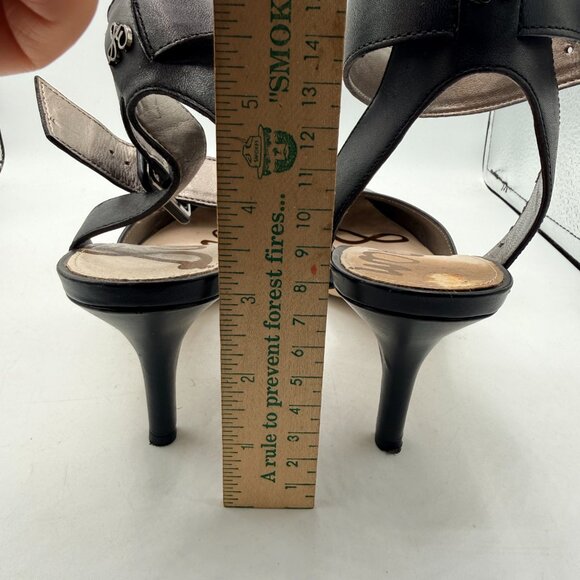 ✨ Sam Edelman “Okala” Black Leather Ankle Strap D’Orsay Heels – Size 8 – - Picture 6 of 12